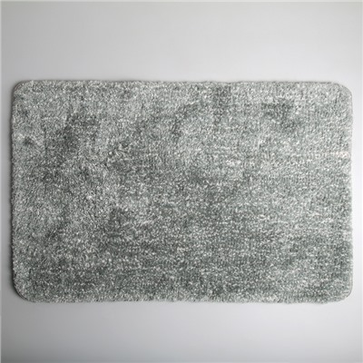 Коврик Доляна «Нина», 50×80 см, ворс короткий, цвет серый