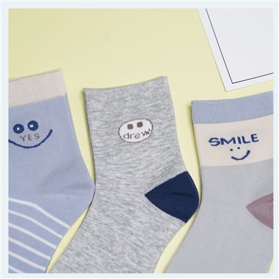 Детские хлопковые носки  (Узор 5) MilanKo D-222 Узор 5 (smile)