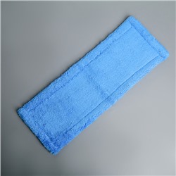 Насадка для плоской швабры Доляна, 44×15 см, микрофибра, цвет голубой