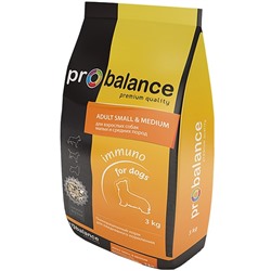 ProBalance | 3 кг | Immuno Adult Small&Medium Корм сухой для взрослых собак малых и средних пород