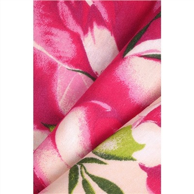 Ткань бязь 120 г/м2 150 см "Сад" розовый