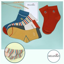 Детские хлопковые носки  (Узор 2) MilanKo D-222 Узор 2 (домик)