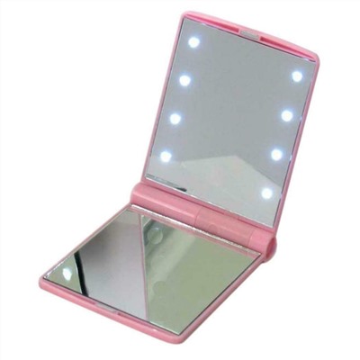 Косметическое карманное зеркало с подсветкой из светодиодов Led Light Mirror, Акция! Бирюзовый
