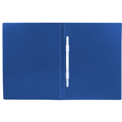 Папка с пластиковым скоросшивателем BRAUBERG "Office", синяя, до 100 листов, 0,5 мм, 222644