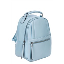 Женский рюкзак из гладкой искусственной кожи, цвет голубой