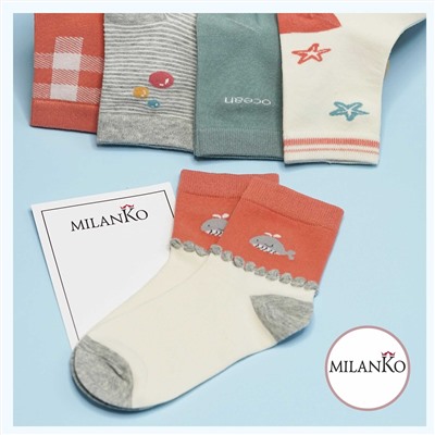 Детские хлопковые носки  (Узор 14) MilanKo D-222 Узор 14 (кит)