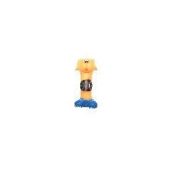 Виниловая игрушка-пищалка Гантель Собака-Баскетболист, 17 см, Акция! Персиковый
