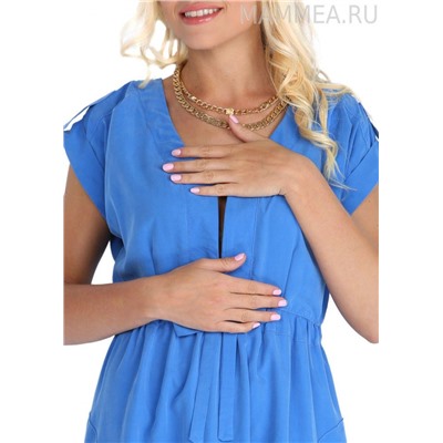Платье Сивилла для беременных и кормящих (голуб.), размер 42
