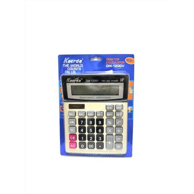 Настольный 12-разрядный калькулятор с двойным питанием Kaerda DM-1200V, Акция!