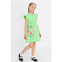 Платье детское Бабочки зеленый