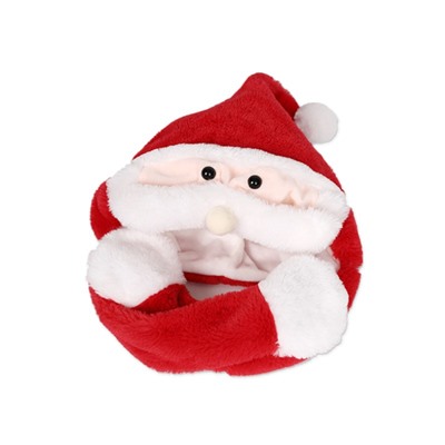 Светодиодная шапка с двигающимися усами Санта Клаус, Акция!
