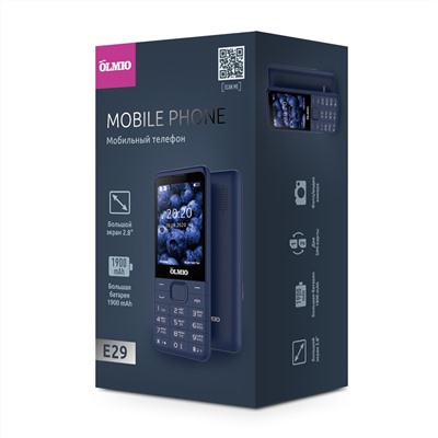 Мобильный телефон E29 Olmio (синий)