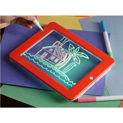 Волшебный планшет для рисования с подсветкой Magic Sketchpad, Акция! Красный