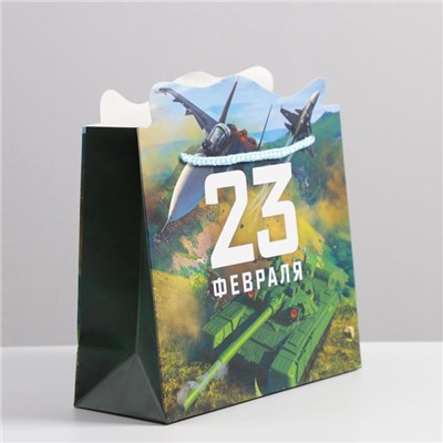 Пакет подарочный «Самолеты»,  25 × 26 × 10 см