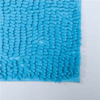 Коврик Доляна «Букли длинные», 40×60 см, цвет синий
