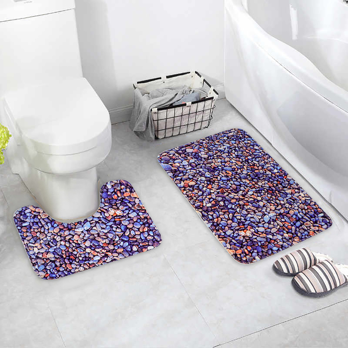 Озон коврик для ванны и туалета. Набор ковриков для ванны и туалета Доляна «галька», 2 шт: 40×50, 50×80 см. Коврик в ванну. Ковер в ванную комнату. Коврики в ванную и туалет.