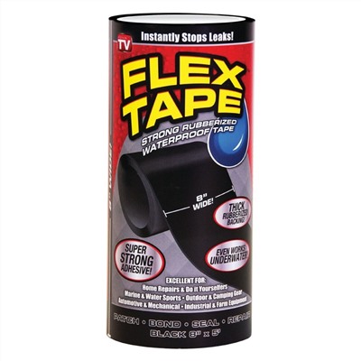 Сверхсильная клейкая лента Flex Tape 8", Акция! Чёрный