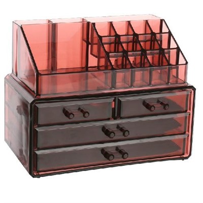 Акриловый органайзер для косметики Multi-Functional Storage Box QFY-3112, Акция! Бордовый