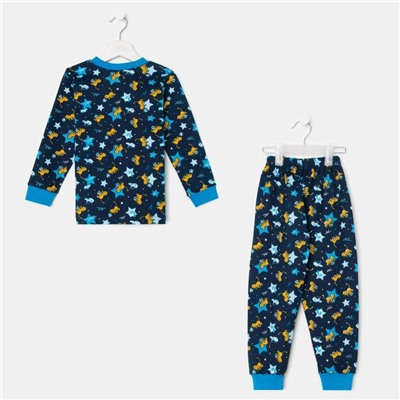 Пижама для мальчика, цвет тёмно-синий