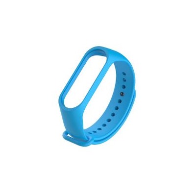 Ремешок силиконовый для фитнес трекера Xiaomi Mi Band 3/Mi Band 4 голубой