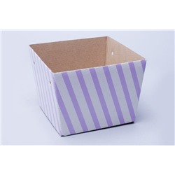 Плайм пакет для цветов МАЛЫЙ Полоски фиолетовые, высота 11 см