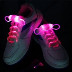 !Шнурки с LED подсветкой розовые