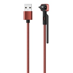 Кабель STAND, USB 2.0 - microUSB, 1.2м, 2.1A, OLMIO