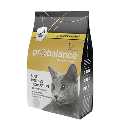 ProBalance | 400 гр | Immuno Protection Корм сухой для кошек / курица и индейка /