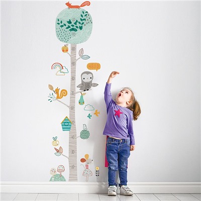 Наклейка-Ростомер многоразовая «Лесное дерево»
