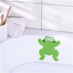 Мини-коврик для ванны Доляна «Лягушонок», 11,5×14 см, цвет зелёный