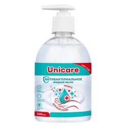 Мыло жидкое антибактериальное 500 мл UNICARE, дозатор, UC501005. 608152