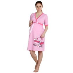 Сорочка ночная женская для беременных "Мой малыш" 75-К (розовый)