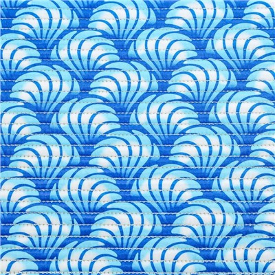 Коврик для ванной комнаты «Ракушки», 0,65×2 м, цвет синий