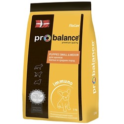 ProBalance | 3 кг | Immuno Puppies Small&Medium Корм сухой для щенков малых и средних пород