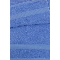 Полотенце махровое 35х60 Эконом - (темно-голубой, 602)