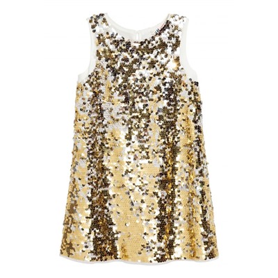 НМ Красивое платье с золотыми пайетками.