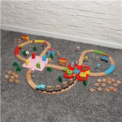 Набор железная дорога с развивающими элементами «Сказка», 60 × 40 × 8 см