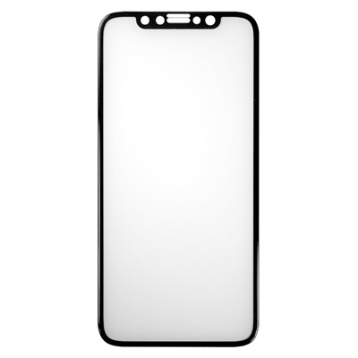 iPhone X/ XS (черное) 3D защитное стекло Olmio