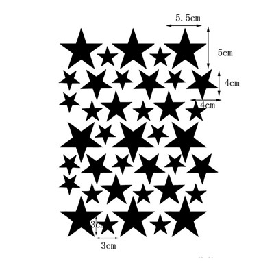 Набор многоразовых наклеек «Звезды» Черные