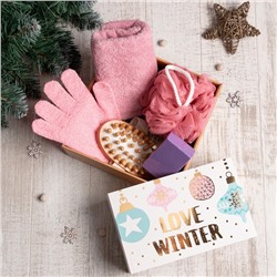 Подарочный набор «Новый год: Love winter» полотенце 30х60 см и банные аксессуары