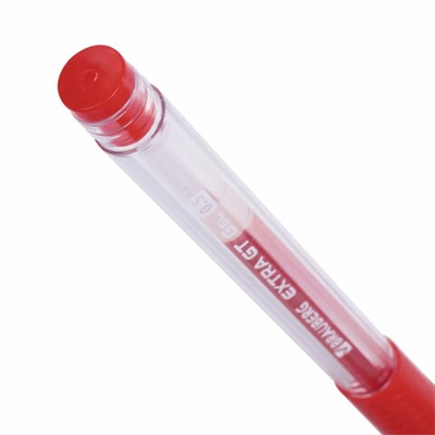 Ручка гелевая с грипом BRAUBERG «EXTRA GT NEEDLE», КРАСНАЯ, игольчатый узел 0,5 мм, линия 0,35 мм, 143921