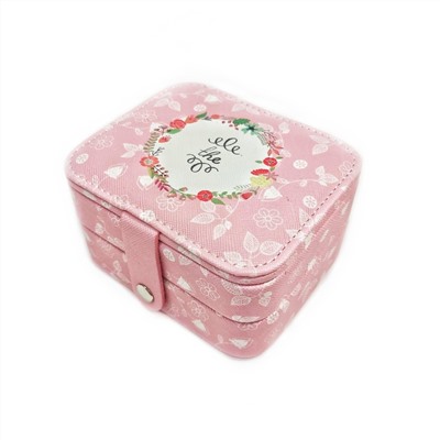 Компактная шкатулка для ювелирных изделий, 11х9х6 см, Акция! Розовый