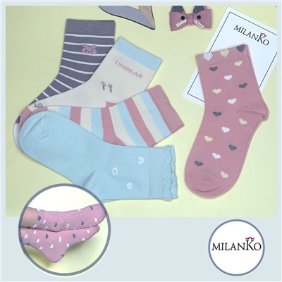 Детские хлопковые носки  (Узор 13) MilanKo D-222 Узор 13 (ABC)