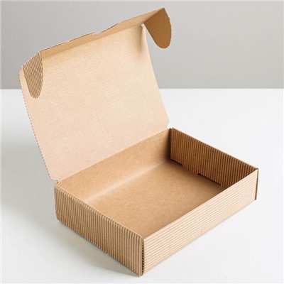 Коробка складная рифлёная «Мужская», 21 х 15 х 5 см