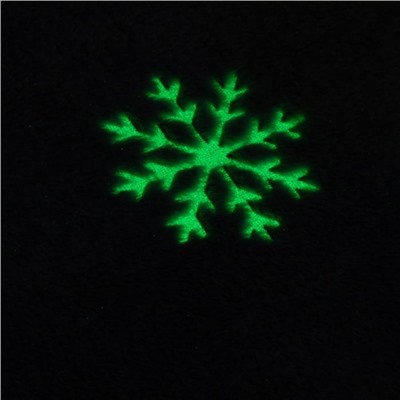Плед светящийся в темноте Этель "Снежинки" 180*200 см,100% п/э, корал-флис, 220 гр/м2