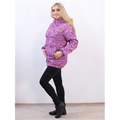 Куртка для беременных демисезонная В-12.1 СУ - Завитки цветные