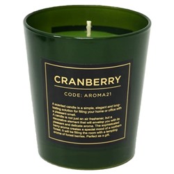 Свеча ароматическая «Cranberry», цвет зелёный