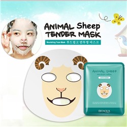 BioAqua Отбеливающая тканевая маска для лица Animal Face Sheep, 30 г