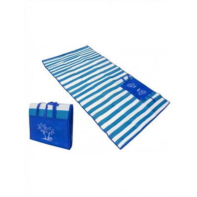Пляжный коврик с ручками для переноски, 150х170 см, Акция! Синий, без полос