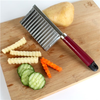 Нож кухонный волнистый для фигурной нарезки картофеля (2031)